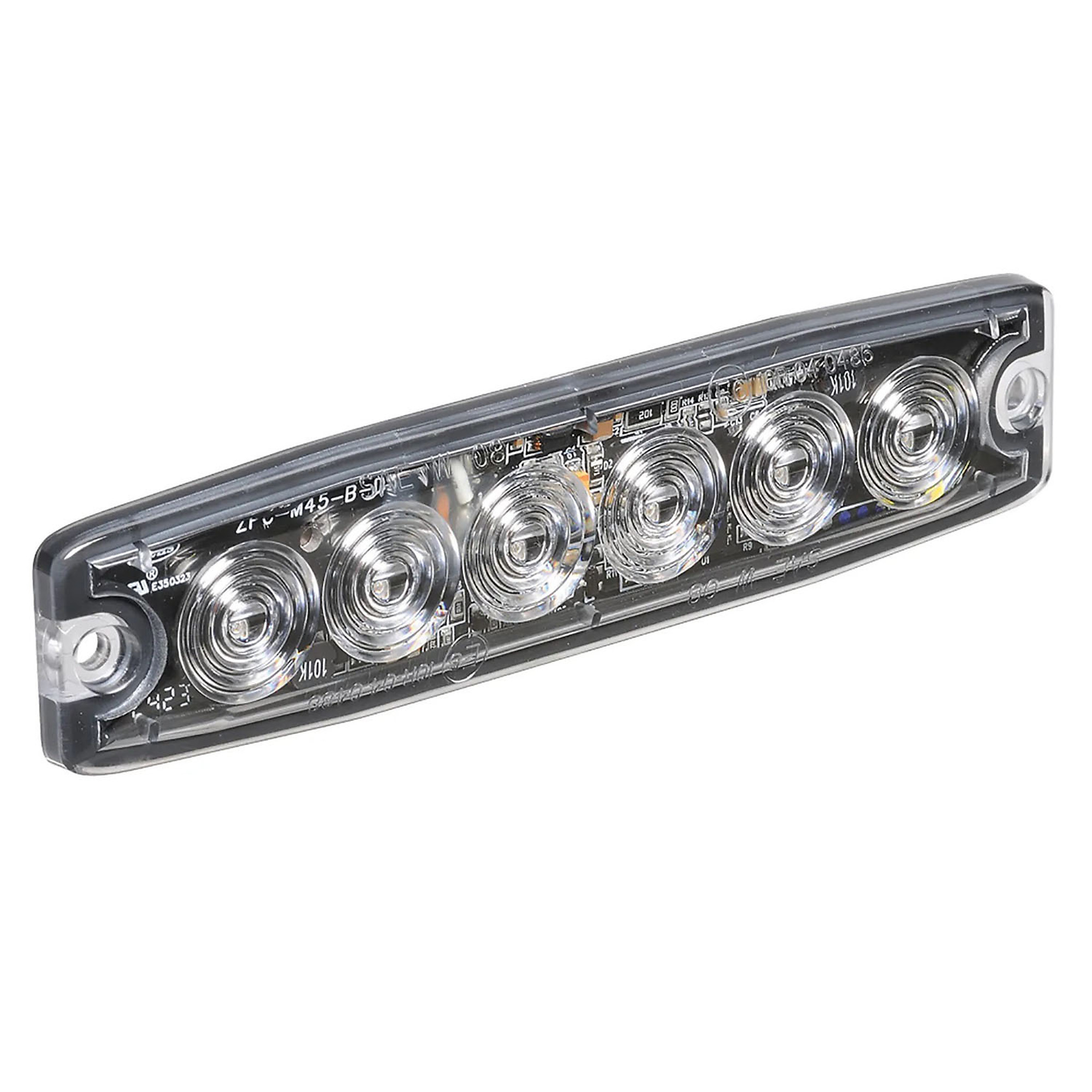 BWI Ultima, LED Warning Light, Low Profile, 6 x 1W, White, Light Bulb Type LED, Watts 6 Model# UT-85214W-2
